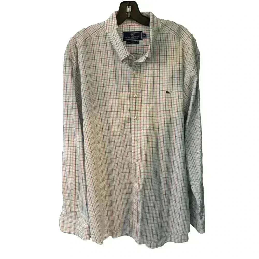Vineyard Vines men’s button down shirt slim fit plaid size XXL NWT